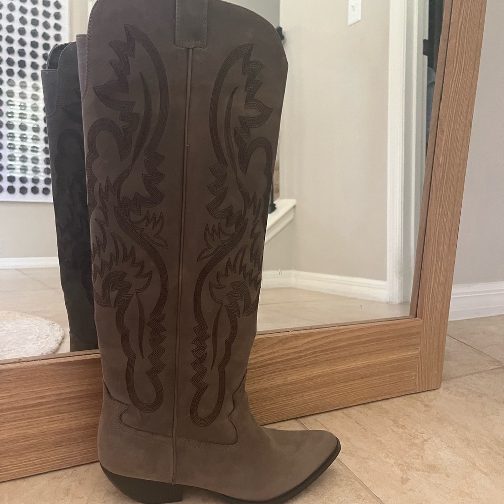 New Free People x Jeffery Campbell Finn tall western boots 8.5